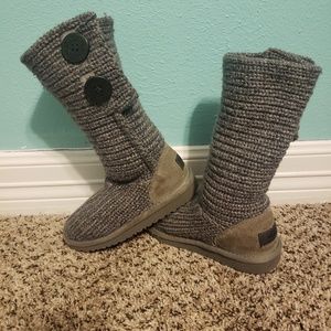 EUC Girls knitted ugg boots